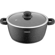 Кастрюля Ardesto Gemini Anzio скляна кришка 24 см 4,4 л чорна (AR2424GE)
