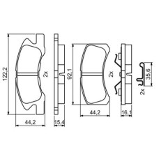 Тормозные колодки Bosch 0986494878