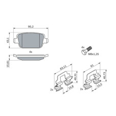 Тормозные колодки Bosch 0 986 494 214