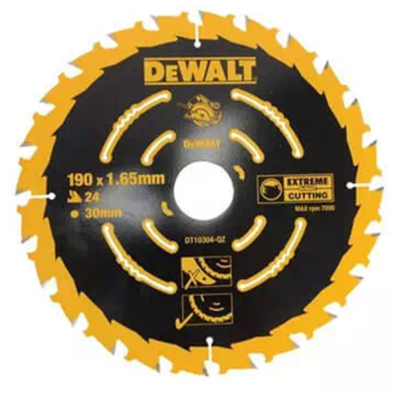 Диск пильный DeWALT EXTREME, 190 х 30 мм, 24 z, ATB, 18 град, быстрый рез (DT10304)
