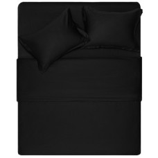 Простирадло Ardesto на резинці Mix&Match Premium, 100% бавовна, сатин чорний 180х200+30 см (ART1820FSL)
