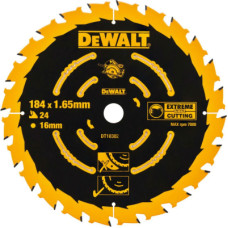 Диск пильний DeWALT EXTREME , 184х16, 24 z, ATB, 18 градусів, швидкий різ (DT10302)