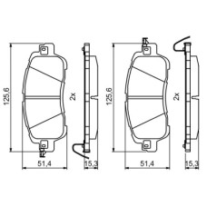 Тормозные колодки Bosch 0986494832