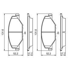 Тормозные колодки Bosch 0 986 495 390