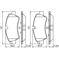 Тормозные колодки Bosch 0986494796