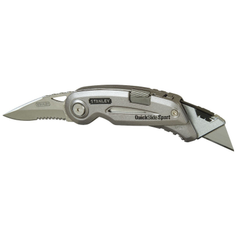 Нож монтажный Stanley QUICKSLIDE SPORT UTILITY KNIFE складной с двумя лезвиями (0-10-813)
