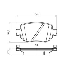 Тормозные колодки Bosch 0986494797
