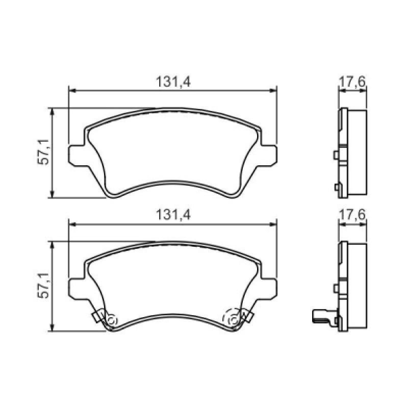 Тормозные колодки Bosch 0 986 424 735