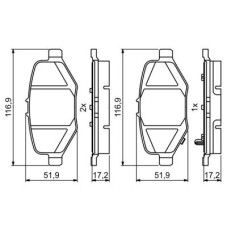 Тормозные колодки Bosch 0986495397