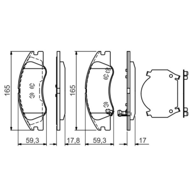 Тормозные колодки Bosch 0 986 494 577