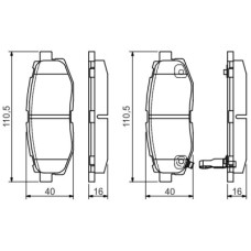 Тормозные колодки Bosch 0 986 495 135