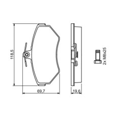 Тормозные колодки Bosch 0 986 494 021