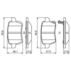 Тормозные колодки Bosch 0986494802