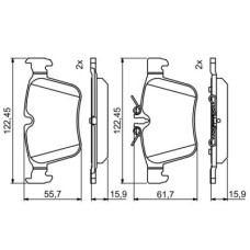 Тормозные колодки Bosch 0986495394