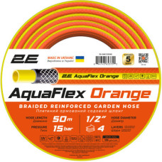 Шланг для поливу 2E AquaFlex Orange 1/2", 50м, 4 шари, 20бар, -10+60°C (2E-GHE12OE50)