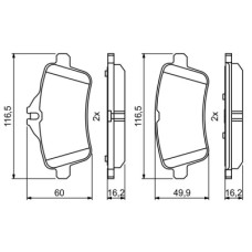 Тормозные колодки Bosch 0986494771