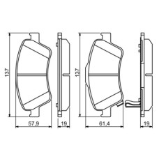 Тормозные колодки Bosch 0 986 494 260