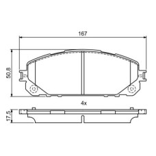 Тормозные колодки Bosch 0986495404