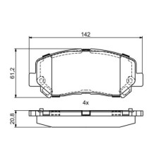 Тормозные колодки Bosch 0986495405