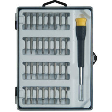 Отвертка Stanley с битами Phillips, Pozidriv, Torx, Slotted, Sl1, Ph00, Pz0, Т5, ТТ10, L= 25 мм, 33 шт, кейс (STHT0-62634)