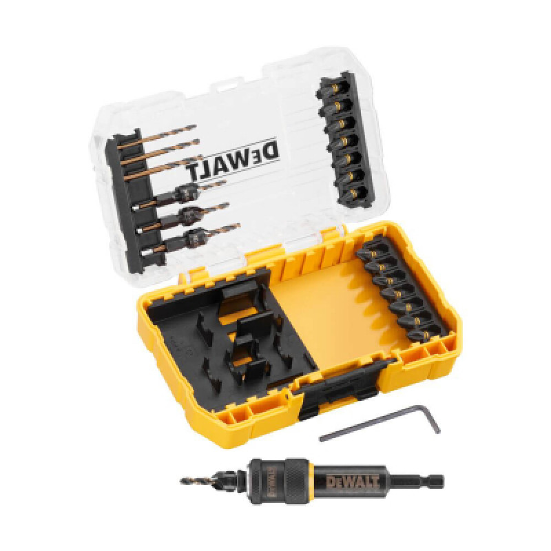 Набор сверл и бит DeWALT FLEXTORQ FLIP & DRIVE, с зенкерами, 25 шт, Tough Case S (DT70779T)
