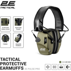 Тактичні навушники 2E Pulse Pro NRR 22 dB активні Army Green (2E-TPE026ARGN)