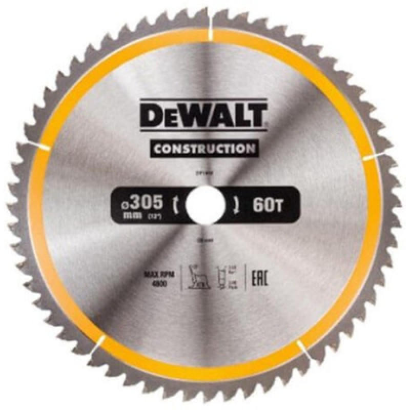 Диск пильный DeWALT СONSTRUCTION ,305 х 30 мм, 60 z, АТВ, 5 град (DT1960)