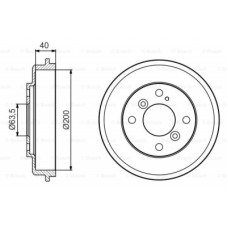 2шт, Тормозной барабан Bosch 0 986 477 240