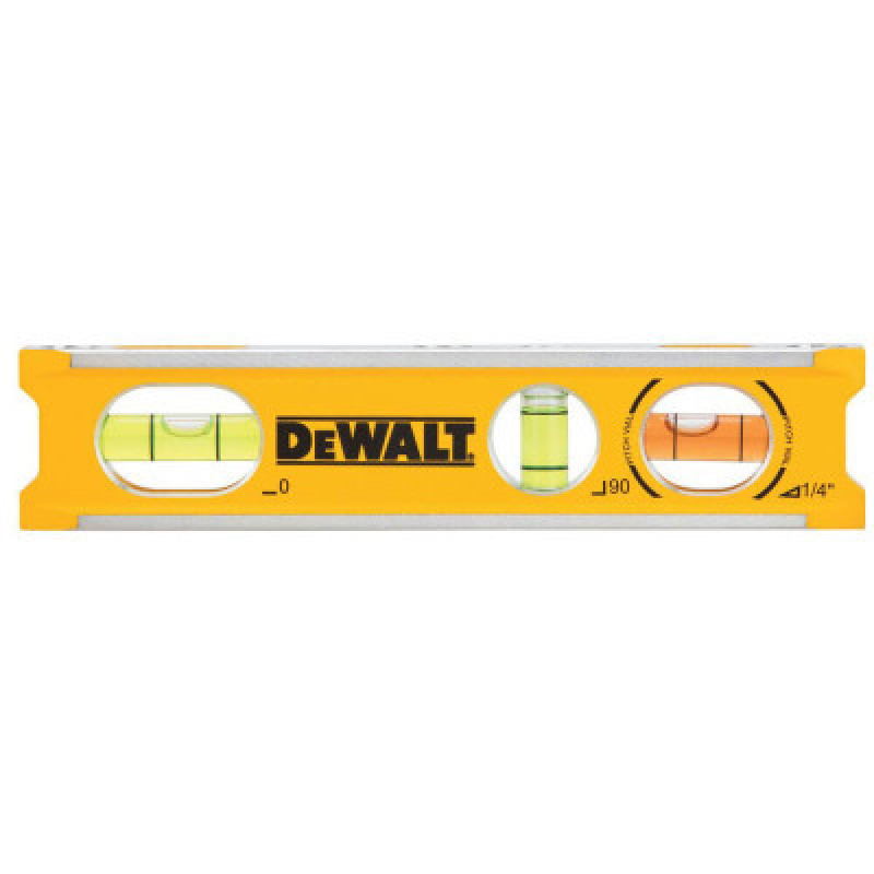 Уровень DeWALT BILLET TORPEDO, алюминиевый, 165 мм, 3 капсулы, магнитный (DWHT42525-0)