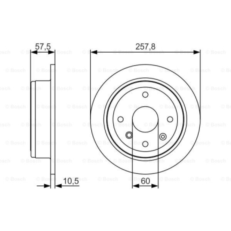 2шт, Тормозной диск Bosch 0 986 479 S08