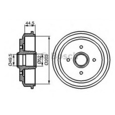 Тормозной барабан Bosch 0 986 477 149