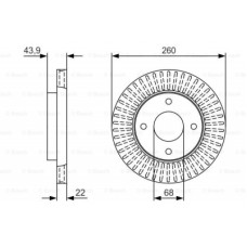 2шт, Гальмівний диск Bosch 0 986 479 U61
