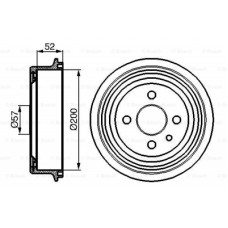 2шт, Тормозной барабан Bosch 0 986 477 018