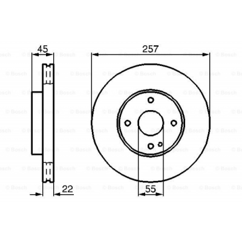 2шт, Тормозной диск Bosch 0 986 478 638