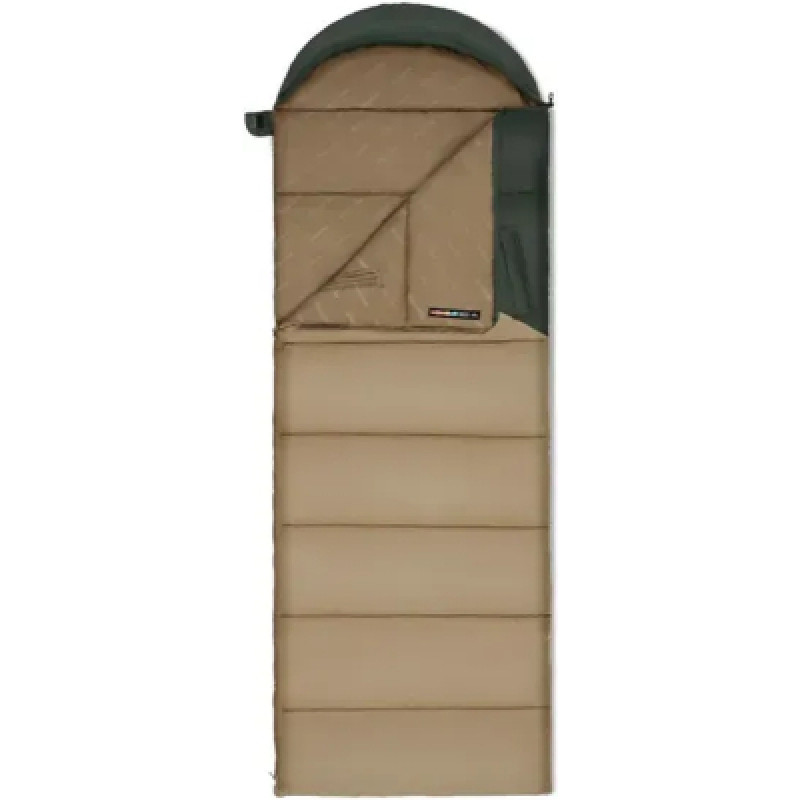 Спальный мешок Naturehike з капюшоном Sunny Day PL02 U450 CNK2550WS028, (3,9°C), правий, коричнево-зелений (6977465868435)