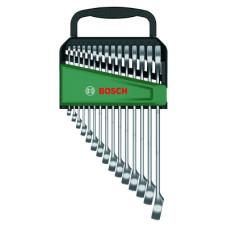 Ключ Bosch гаечный, набор 15шт, комбинированный, 6-21мм, CrV (1.600.A02.Z9E)