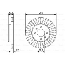 2шт, Гальмівний диск Bosch 0 986 479 W05