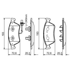 Тормозные колодки Bosch 0 986 494 200