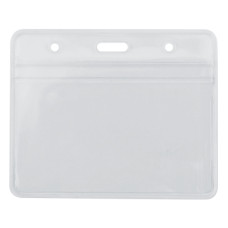 10шт, Бейдж Optima горизонтальний замок zip lock PVC, 108х70 мм (O45611)