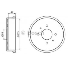 Тормозной барабан Bosch 0 986 477 235