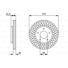 2шт, Гальмівний диск Bosch 0 986 479 783