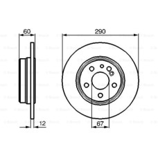 2шт, Гальмівний диск Bosch 0 986 478 607
