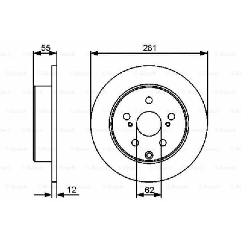 2шт, Тормозной диск Bosch 0 986 479 419