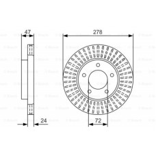 2шт, Тормозной диск Bosch 0 986 479 A52