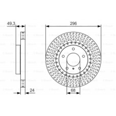 2шт, Гальмівний диск Bosch 0 986 479 T44