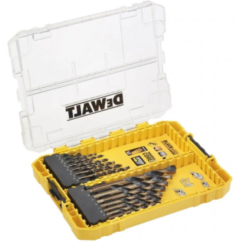 Набор сверл DeWALT по металлу Black&Gold HSS-G, 21 шт, кейс ToughCase (DT70755)