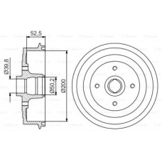 2шт, Тормозной барабан Bosch 0 986 477 217