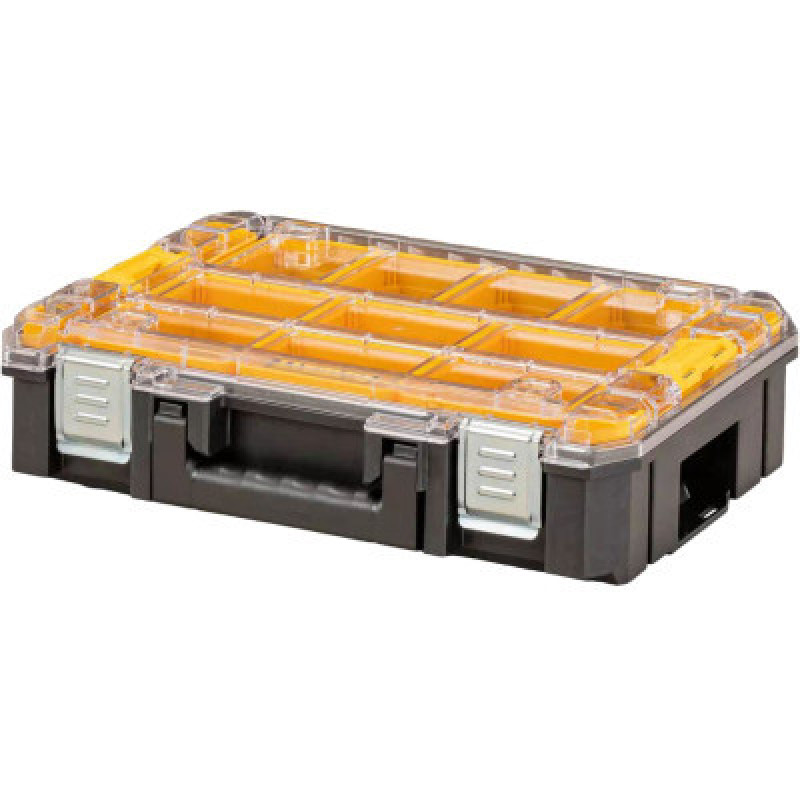 Ящик для инструментов DeWALT TSTAK, прозрачная крышка, 10 чашек, IP54 (DWST82968-1)