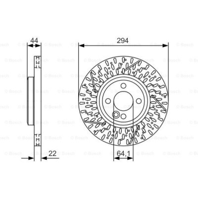2шт, Тормозной диск Bosch 0 986 479 A69