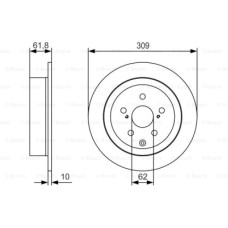 2шт, Гальмівний диск Bosch 0 986 479 T04